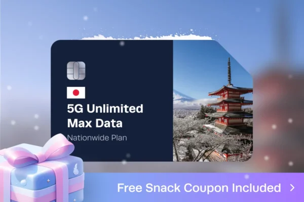 eSIM Japan 5G Unbegrenztes Max-Datenvolumen